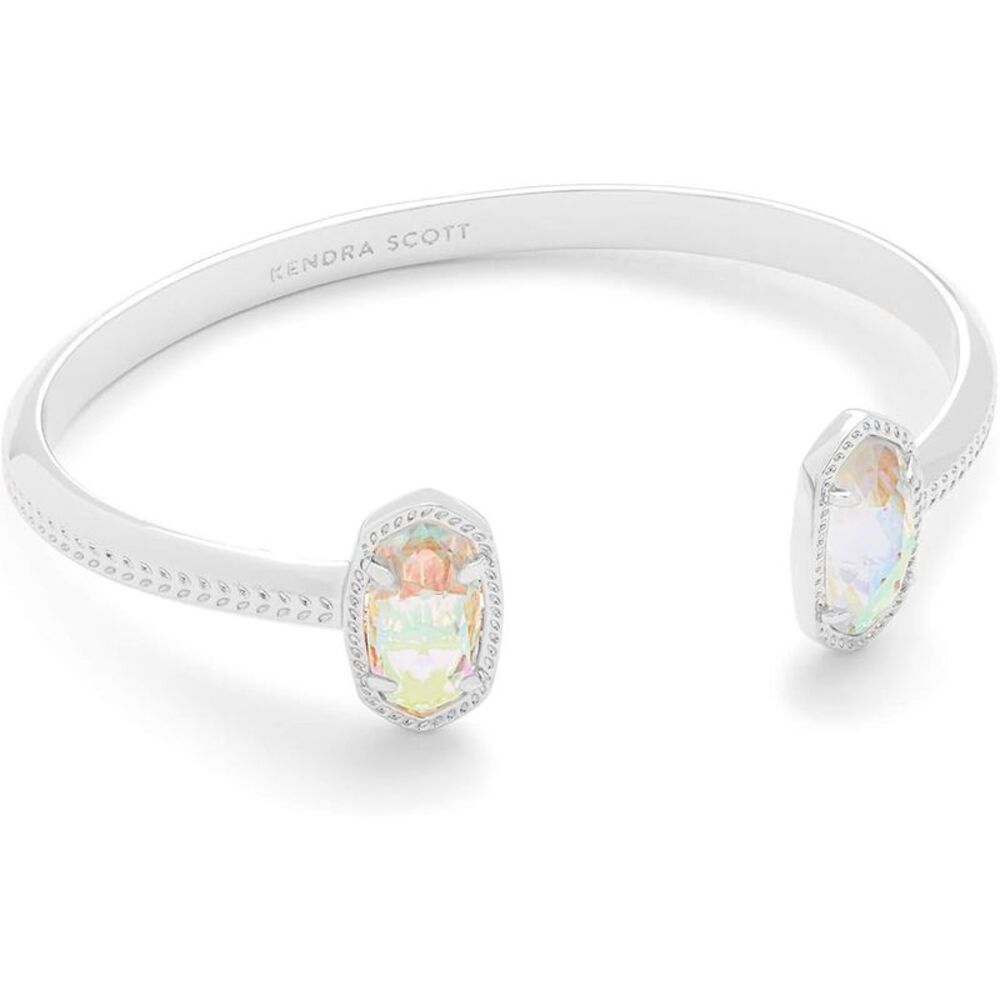 Kendra Scott Elton Silver Cuff Bracelet in Dichroic Glass